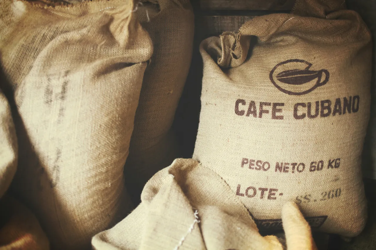 Sacks full of Cuban coffee. Photo by Diego Catto.