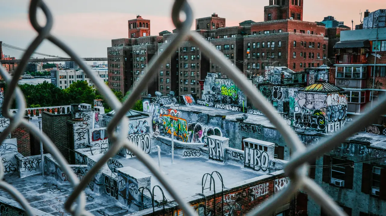 Graphitti on a roof. Photo by Mateo Catanese.