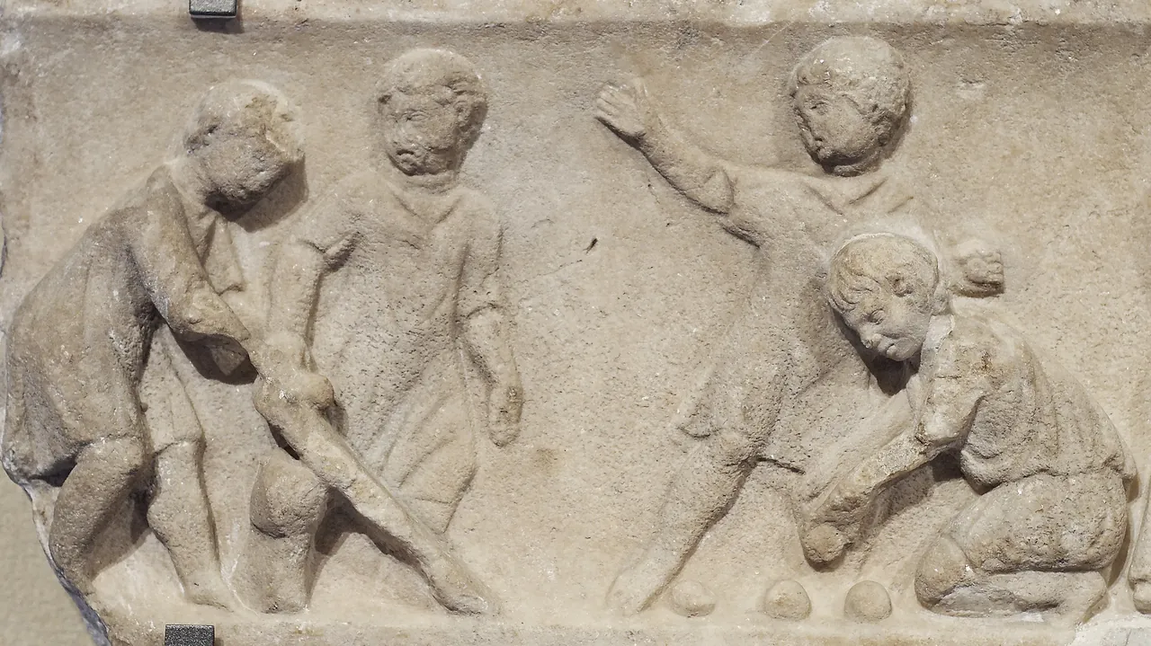 Illustration of children’s life in ancient Rome.